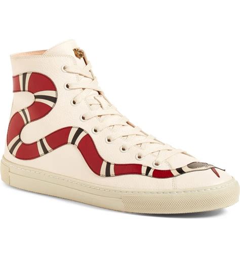 gucci red shoes snake|Gucci snake high top sneakers.